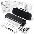 Portable Printers Wireless for Travel, Bluetooth Inkless Thermal Printer Support 8.5" X 11" US Letter, Mobile Printer for Phone Laptop, with Case and 4 Rolls Thermal Paper Kit, for Home Office Receipt