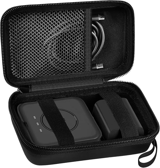 Travel Case for UCOMX for Nano/for Iseyyox/for LISEN/for RTOPS 3 in 1 Wireless Charger, Foldable Magnetic Charging Station Storage Holder Bag for Fast Charge Pad Cable and Adapter -Box Only (Black)