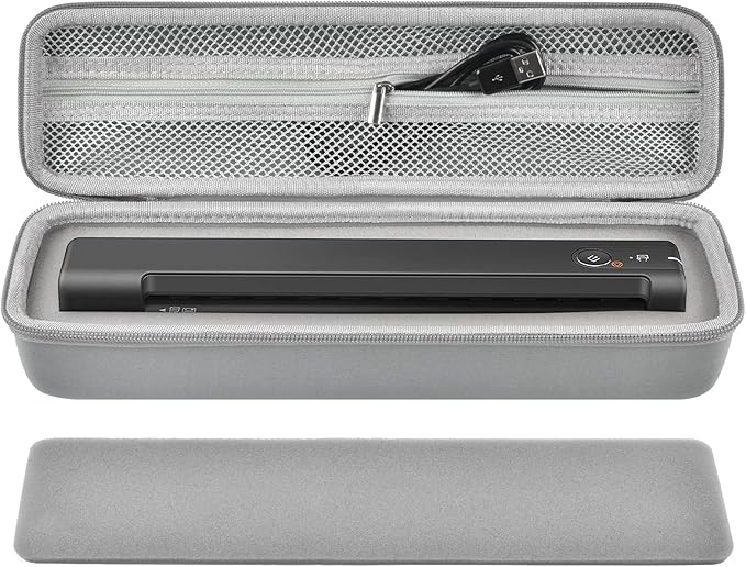 Case Compatible with Epson Workforce ES-50/ ES-60W/ ES-55R/ ES-65WR/ DS-30/ DS-70/ DS-80W Portable Sheet-Fed Document Scanner, Storage for Epson Scanner for PC and Mac- Grey (Box Only)