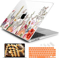 Batianda Premium Case for New MacBook Air 15 inch 2025 M4 2024 2023 with M3 M2 Chip Model A3114 A2941, Designed Protective Plastic Hardshell & Keyboard Cover & Screen Protector, Flower Field