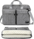 KINGSLONG Slim 17.3 inch Laptop Bag Sleeve Carrying Case with Shoulder Strap, Notebook Ultrabooks Computer Handbag Cover for Men Women Fit for Acer Asus Lenovo HP Toshiba Grey