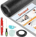 Window Screens Replacement Repair Kit, Black Screen Door Mesh Replacement Kit, Durable Fiberglass Mesh Roll with Tools for Windows Doors Patio and Porch, 48in x 118in