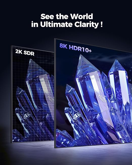 Silkland 1FT Short 10K 8K HDMI 2.1 Cable, (Nylon Braided) Ultra High Speed HDMI Cable [8K@60Hz, 4K@240Hz 144HZ 120Hz] 48Gbps, HDR 10+, eARC, ARC, HDCP 2.2&2.3, Compatible for PS5/Xbox/Roku TV