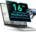 Magnetic Privacy Screen Compatible with MacBook Pro 16" 2021, 2022, 2023, 2024, M1, M2, M3, M4 Anti-Blue Light Laptop Screen Protector Filter Blue Light Blocking Filter