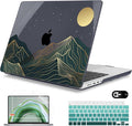 Mektron Case for MacBook Pro 16" M4 A3403 A3186 M3 A2991 M2 A2780 M1 A2485 (2021/2023/2024) Pro/Max with Touch ID, Hard Shell Plastic Laptop Cover Keyboard Cover, Abstract Mountain C112