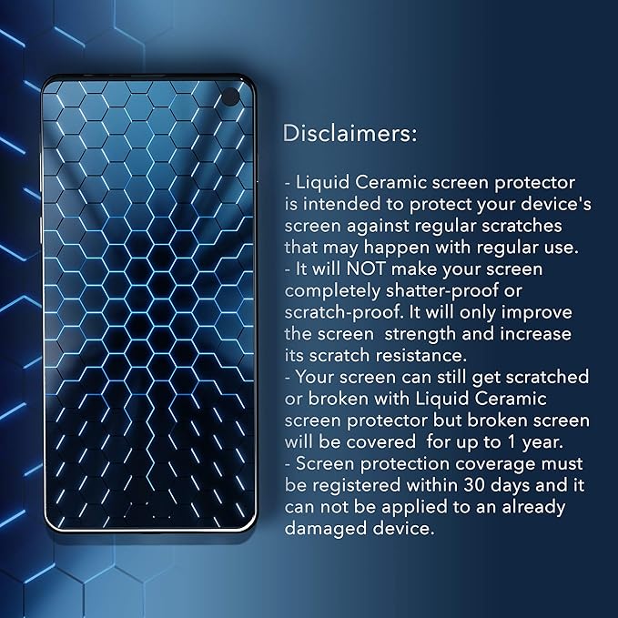Glass Screen Protector With $200 Coverage | Wipe On Shatter and Scratch Resistant Nano Protection for All Phones Tablets and Smart Watches - Universal