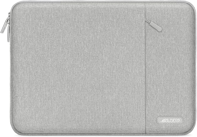 MOSISO Laptop Case 12.3 inch, 11.6-12.3 inch Laptop Sleeve Compatible with MacBook Air 11.6, Acer HP Dell Lenovo Samsung, Surface Pro, Polyester Vertical Computer Sleeve Bag with Pocket, Gray