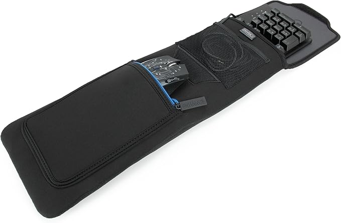 ENHANCE Keyboard Sleeve Travel Case for Full-Size Mechanical and Standard Gaming Keyboards up to 18 Inches with Rugged Neoprene Construction, Zipper Mouse Storage and Cable Storage Pouch