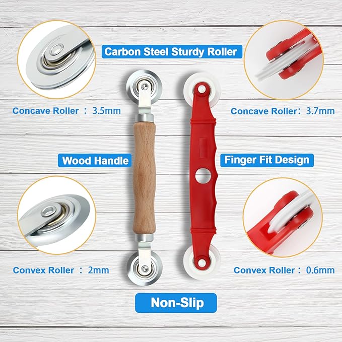 Window Screen Repair Kit Mesh Screen Spline Roller Repair Tools Kit with Screen Installer Clips, Metal and Plastic Spline Fixing Tool Kit for Window Screen
