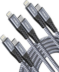 ohbox USB-C to Lightning Cable 3FT 3Pack iPhone Charger Fast Charging Braided Type C Charging Cord Compatible with iPhone 14 13 13 Pro Max 12 12 Pro Max 11 XS XR X 8 iPad