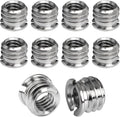 1/4"-20 Female to 3/8"-16 Male Tripod Thread Adapter LUORNG 10PCS Standard Screw Adapter Reducer Bushing Converter for DSLR Camera Camcorder Monopod Stand, 3/8 to 1/4 Tripod