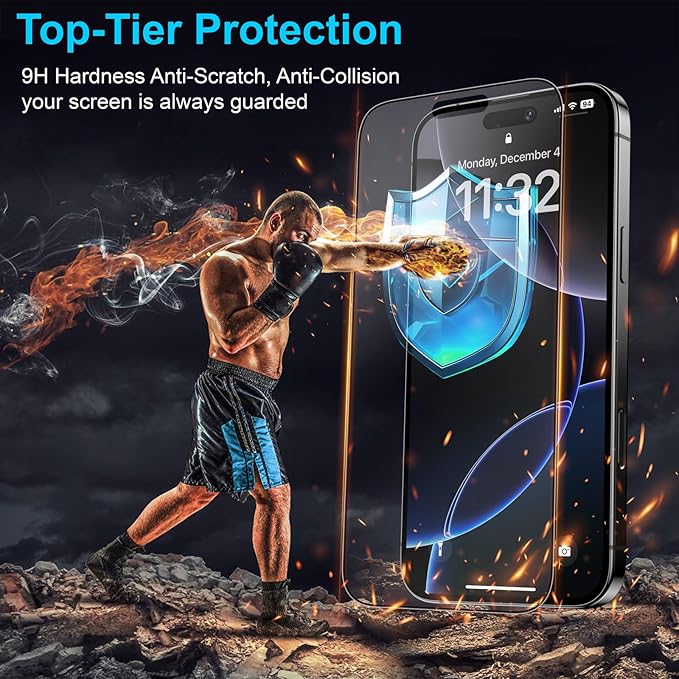 Mothca 2 Pack Matte Glass Screen Protector for iPhone 16 Plus/iPhone 15 Plus 6.7” [Auto Fit Box Dust-Free] Full Coverage Anti-Glare & Anti-Fingerprint Tempered Glass, Bubble Free, Smooth as Silk