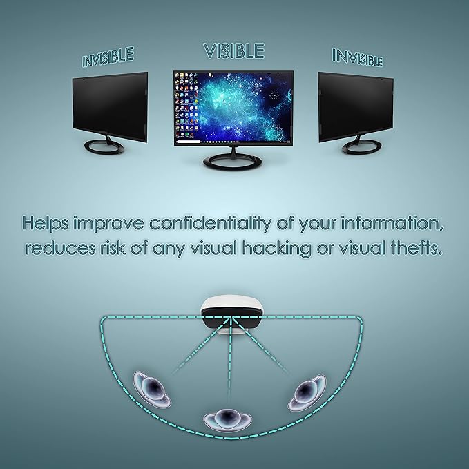 Privacy Screen Filter for 24 Inches Desktop Computer Widescreen Monitor with Aspect Ratio 16:09. Anti Glare and Anti Blue Light, 20.9 inch width x 11.8 inch height