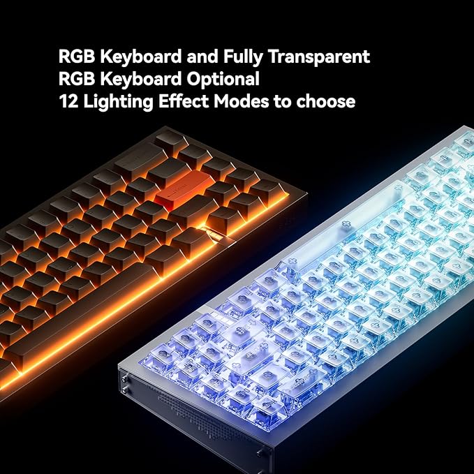 MelGeek REAL67 Wired Keyboard, Gaming Keyboard with RGB, Special Magnetic Switches, Rapid Trigger, Hot-Swappable, Snap Tap & Adjustable Actuation, Online HIVE Custom (Potassium-Transparent Purple)