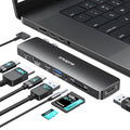 USB C Hub Adapter for MacBook Pro Air 2025-2016 Docking Station for MacBook M4 M3 M2 M1 USB C to HDMI Mac Accessories Multiport Dongle with 4K HDMI USB 3.0 SD TF Thunderbolt 3 USB-C Port Type C