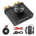 AK30 Mini Bluetooth Amplifier for Passive Speakers,50W+50W 2.0CH Audio Amplifier,Stereo HiFi Digital Amp,Home Amp Receiver w/AUX/USB/BT/Opt Input & 12V/5A Power Adapter for Home/Garage/Ceiling