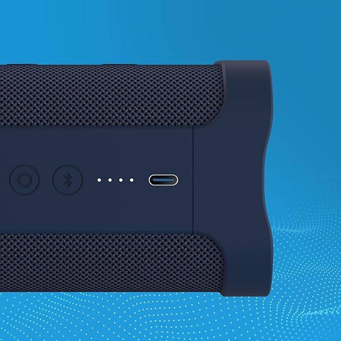 Skullcandy Terrain XL Wireless Bluetooth Speaker - IPX7 Waterproof Portable Speaker, 18 Hour Battery, Nylon Wrist Wrap, True Wireless Stereo (Navy)