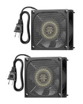 DEWENWILS Exhaust Fan 120V AC, Waterproof Ventilation Fan 30 Mesh Metal Filter, 120mm x 38mm, Dustproof DIY Cooling Fans for Reptile Pet Enclosures Cabinet, 2850RPM 90CFM CE UL Listed, 2 Pack