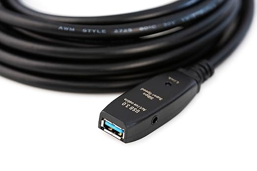 24 Feet Active USB Extension Cable 3.0 Male to Female with A Extension chipset Signal Booster - Active Extension/Repeater Cord 7.5 Meters / 24 Feet