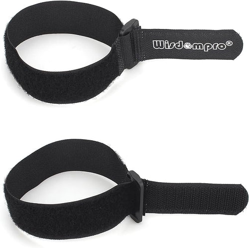 12 Pack 1 x 12 Inches Hook and Loop Reusable Fastening Cable Tie Down Straps by Wisdompro - Reusable, Durable Functional Ties to Keep Your Home, Office, Workspace from Tangled Messes of Cords