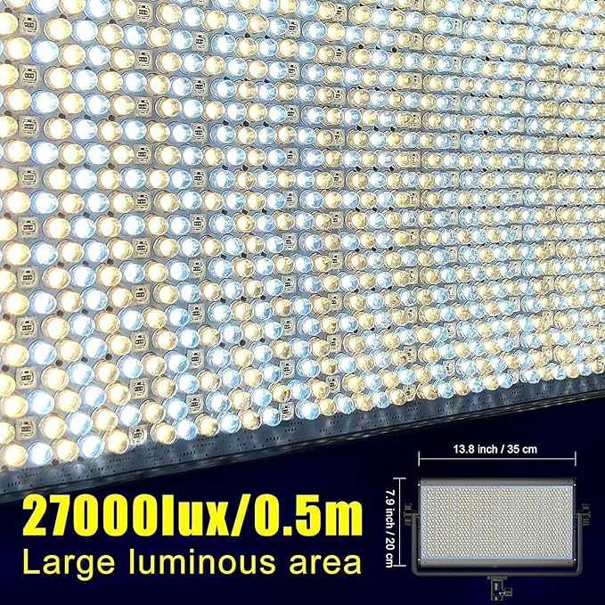 GVM 1500D RGB LED Video Light with Battery, 75W Video Lighting Kit with Bluetooth Control, 2 Packs Led Panel Light for Photography, YouTube Studio, Video Shooting, Conference,1128 Led Beads