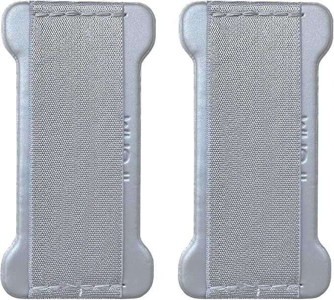 Universal Phone Grip for Smartphones& Mini Tablets - Phone Holder for Hand for Back of Phone - Wireless Charging Compatible (Silver) -2Pack