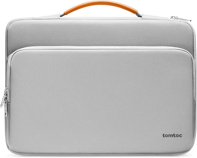 tomtoc 360° Protective Laptop Sleeve for 13.5-14.4 Inch Surface Laptop 6/5/Studio 2/1, Surface Book, Water-Resistant Shockproof Carrying Case Bag for Acer Aspire/Swift, ASUS Vivobook/Zenbook 14, Gray