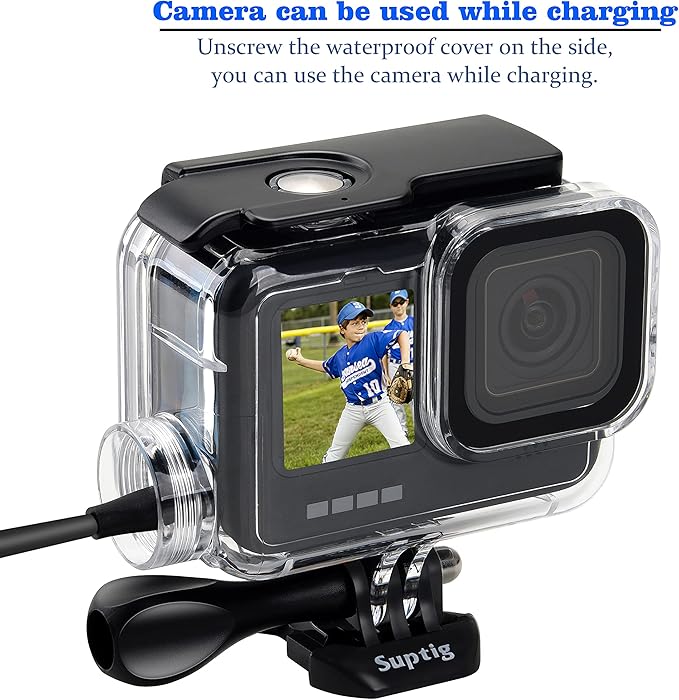 Suptig Waterproof Housing for GoPro Hero 13-9, Dive to 164Ft