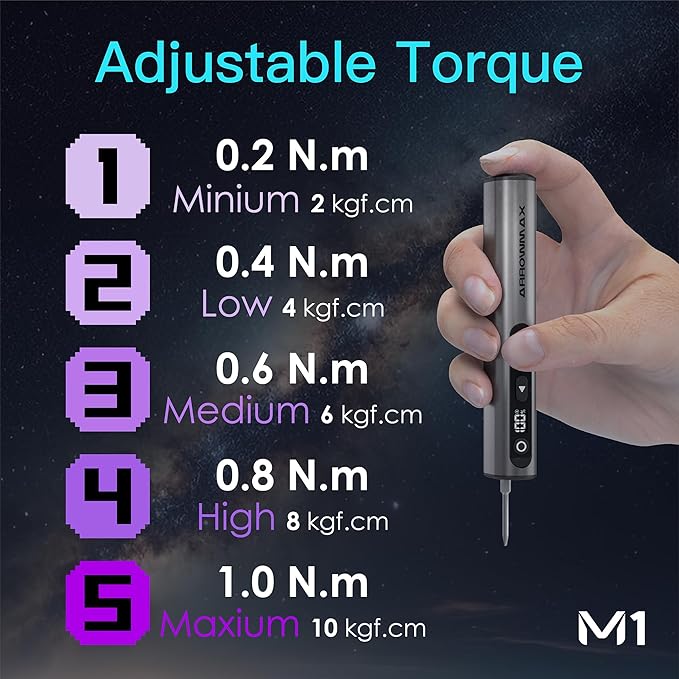 AM ARROWMAX Mini Electric Screwdriver & Drilling Adapter, 600RPM Precision Screwdriver | Mini Electric Drill 2 in 1 Tool Set, 70 Bit, 5 Torque Settings, Power Screwdriver for Phones Watch Laptops