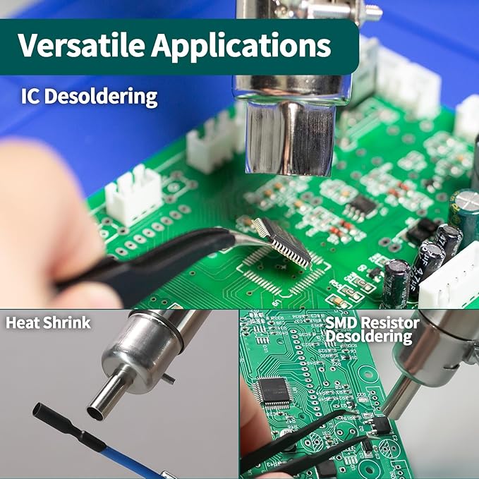 YIHUA 959D I Digital Hot Air Rework Station for SMD Reflow Soldering with 3 Hot Air Nozzles