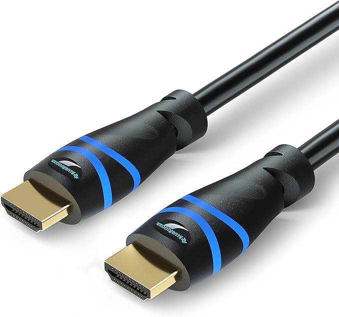 BlueRigger 8K HDMI Cable (10FT - 2 Pack, 8K 60Hz HDR, 4K 120Hz, High Speed 48Gbps with Ethernet, eARC, 3D, HDCP 2.3) - Compatible with PS5, Xbox, Roku, Apple TV, Switch, PC