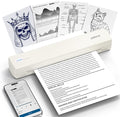 POLONO Portable Printer Wireless for Travel, D810 Bluetooth Thermal Printer Support for 8.5"x11" US Letter, Beige