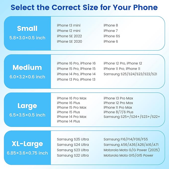 Mopaclle Nylon Horizontal Phone Holster for Men Belt, Magnetic Closure Cell Phone Belt Holder with Metal Clip and Dual Belt Loops for iPhone 13 mini, 12 mini, SE 2022, SE 2020, iPhone 8, 7, 6S, 6