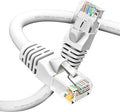 GEARit Cat 6 Ethernet Cable (1-Pack 25 Feet) Cat6 Network Patch, 10Gbps, RJ45, Snagless Cord, Gold-Plated Connectors, Internet for PC, TV, Tablet, Router, Printer, Servers, IT Data Center - White