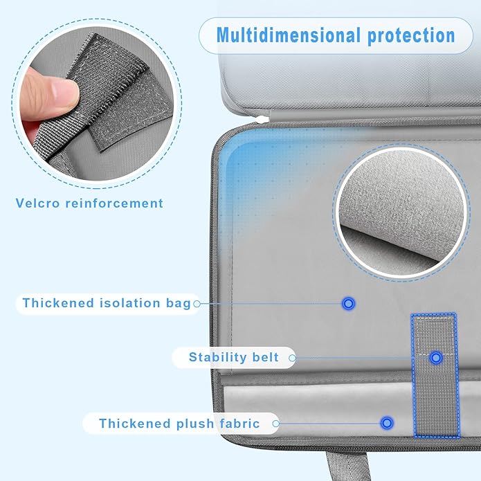 ZINZ Laptop Case Computer Sleeve Briefcase with Multi-pockets for 11.6 12.9 13 13.3 14 15 15.6 16 inch Notebooks