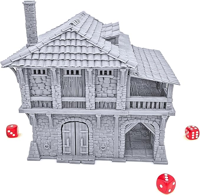 The Warehouse by Printable Scenery, 3D Printed Tabletop RPG Scenery and Wargame Terrain 28mm Miniatures