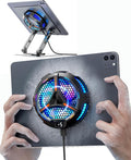 iPad Cooler,Magnetic Tablet Cooler for ipad/Surface pro/Samsung Tab,Universal Radiator with Temperature Display for Mobile Gaming,Tiktok Live Streaming(Including Tablet Stand Holder)