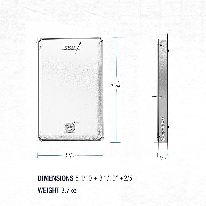 8TB External SSD USB-C Portable Solid State Drive (USB 3.1 Gen 2) | 3D NAND Flash | Rapid