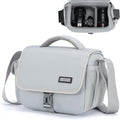 CADeN Camera Bag Case Shoulder Crossbody Bag Compatible for Nikon, Canon, Sony, DSLR SLR Mirrorless Cameras and Lenses (1.0 Grey, Small)