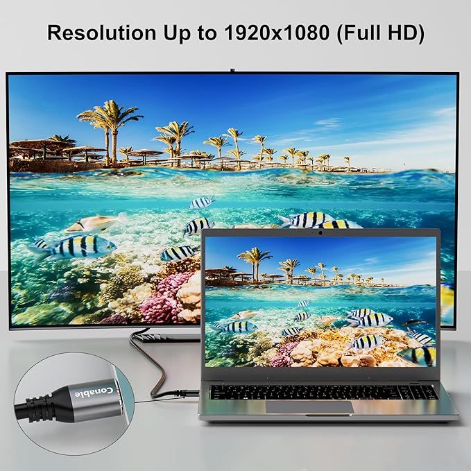 HDMI to DVI Cable 10FT, Bi-Directional DVI to HDMI Male to Male Cord, HDMI A to DVI-D Adapter, Gold-plated Connectors, Aluminum Shells, 1080P, for Computer, Monitor, Projector, Raspberry Pi, Xbox, PS3