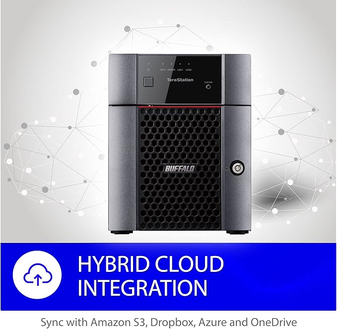 BUFFALO TeraStation Essentials 4-Bay Desktop NAS 8TB (4x2TB) with HDD Hard Drives Included 2.5GBE / Computer Network Attached Storage/Private Cloud/NAS Storage/Network Storage/File Server