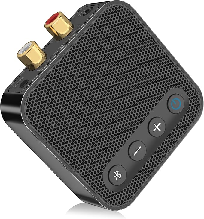Bluetooth to RCA Adapter for Stereo Receiver - APTX HD Long Range Low Latency Bluetooth Receiver for Home Stereo Wireless Audio Adapter for Music Streaming Sound System