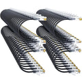 Cat6a Patch Cables 1ft (96 Pack) Slim, Cat6 Ethernet Patch Cable Pure Copper, Flexible Cat 6 Patch Cable 550MHZ 10G, Space-Saving Cat 6A Network Cables for Patch Panel Black