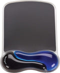 Kensington Duo Gel Mouse Pad with Wrist Rest, Ergonomic Wrist Support for Pain Relief, Comfortable Non-Skid Gel Pad for Computer, Laptop, Office & Home 9.6" x 7.6", Blue K62401AM