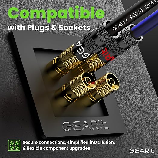 GEARit Speaker Wire 14 Gauge, Speaker Cable 100ft for Car Audio, Home Theater, CCA(Black Blue)