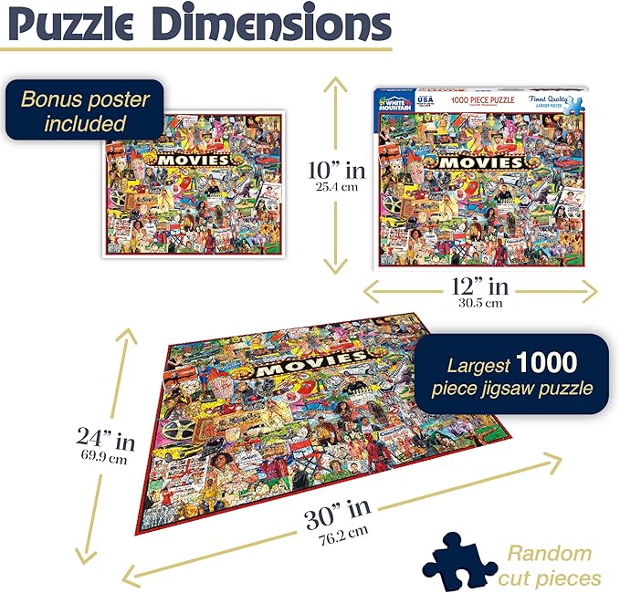 White Mountain Puzzles The Movies - 1000 Piece Jigsaw Puzzle
