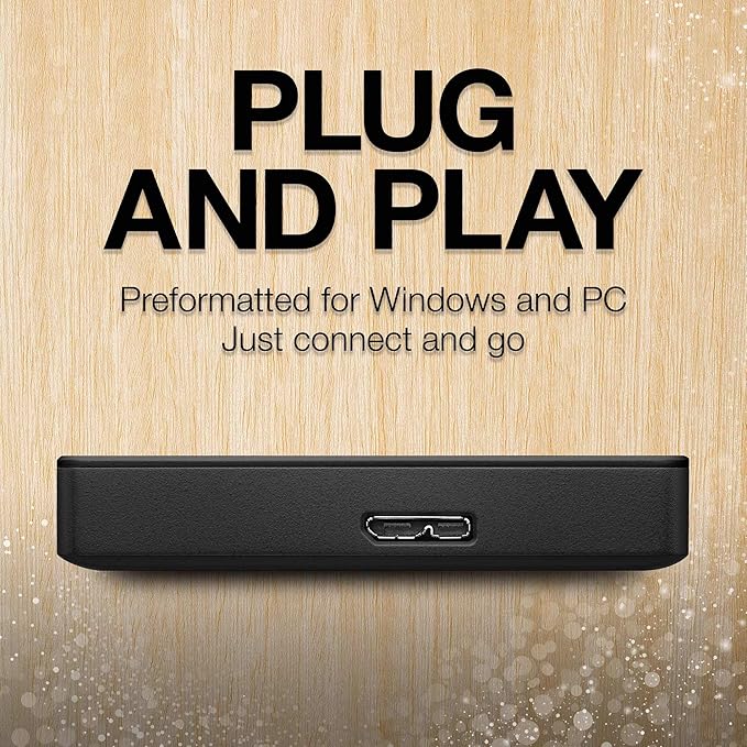 Seagate Portable 4TB External Hard Drive HDD – USB 3.0 for PC, Mac, Xbox, & PlayStation - 1-Year Rescue Service (STGX4000400)