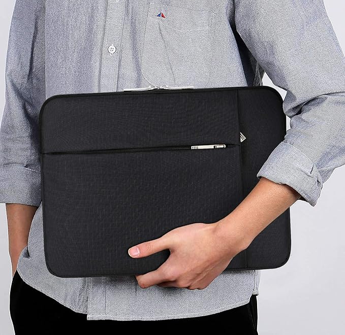 Lacdo 15-15.6 Inch Laptop Sleeve Case for Acer HP Lenovo Dell ASUS Laptop, Acer Aspire 15, HP Pavilion/Envy 15, Dell Inspiron/Latitude 15, Lenovo IdeaPad 15, ASUS ZenBook 15 Computer Bag, Black