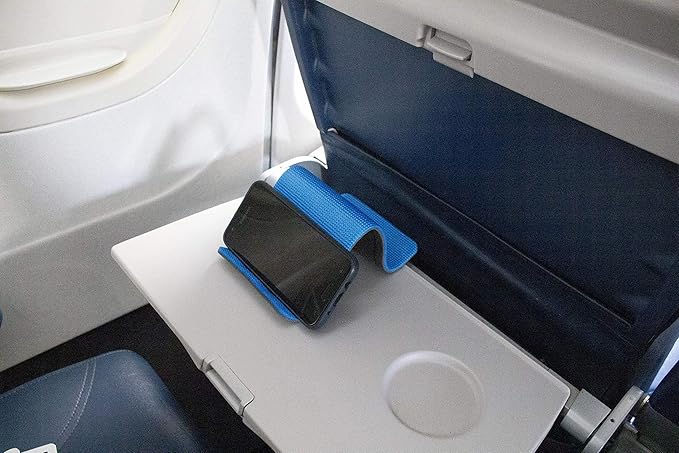 DTLgear Trek Stand Flexible Phone and Small Tablet Holder for Airplane, Office, Desk, Treadmill, Hotel, Kitchen, Plane Travel Essentials