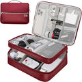 Electronic Organizer Travel Case, Travel Cord Organizer Case Portable Waterproof Cable Organizer Bag for Charger, Cord, USB, Power Bank, Earphone